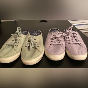 Sperry Mint and Lavender Canvas Shoes